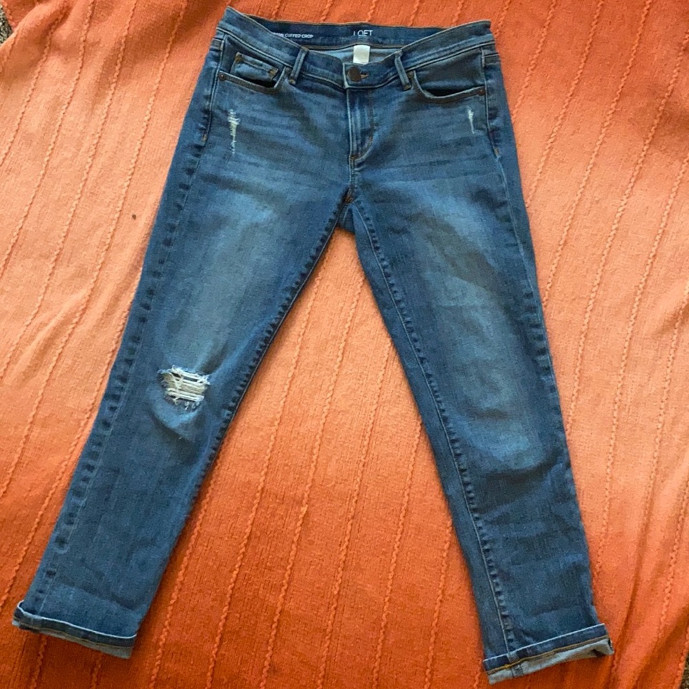 Ann Taylor Loft Cuffed Crop Jeans